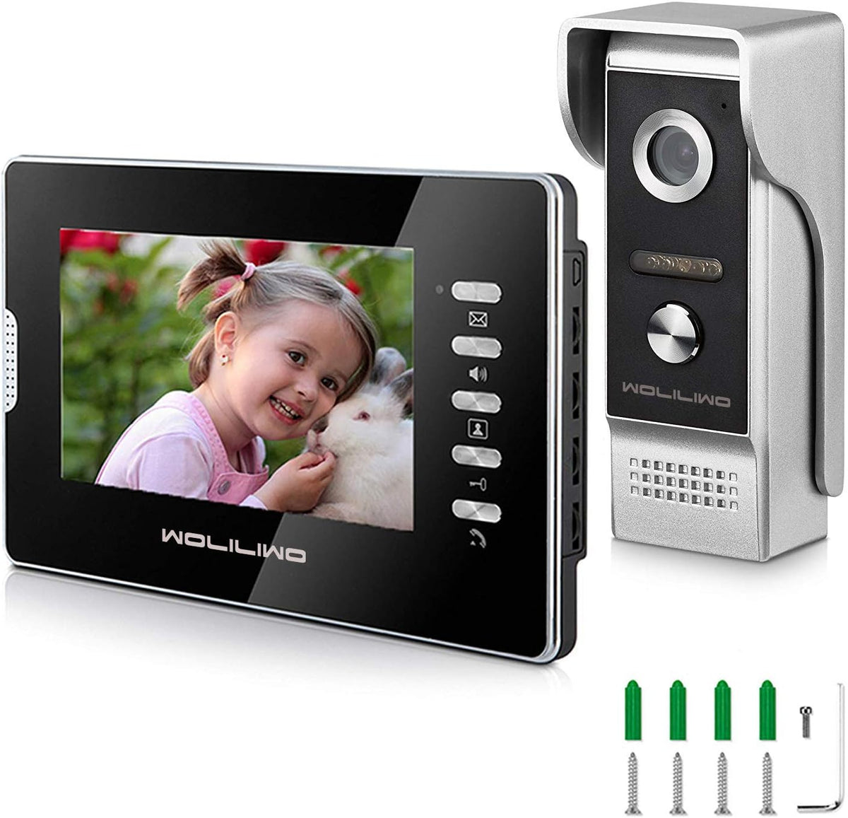 Wired Video Intercom System with 9 Inches Monitor and Camera O88248