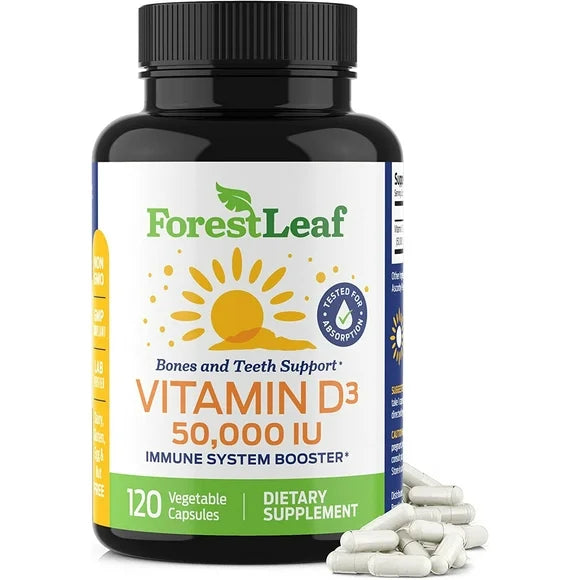 50000IU Vitamin D3 Supplement, 120 Capsules I6606