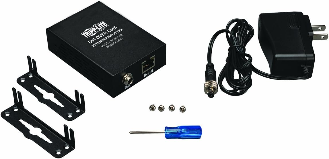 DVI over Cat5 / Cat6 Extender Video Receiver 1920x1080 at 60Hz Black F446829
