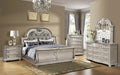Antique Platinum Sleigh Queen Bedroom Set 5P O74421