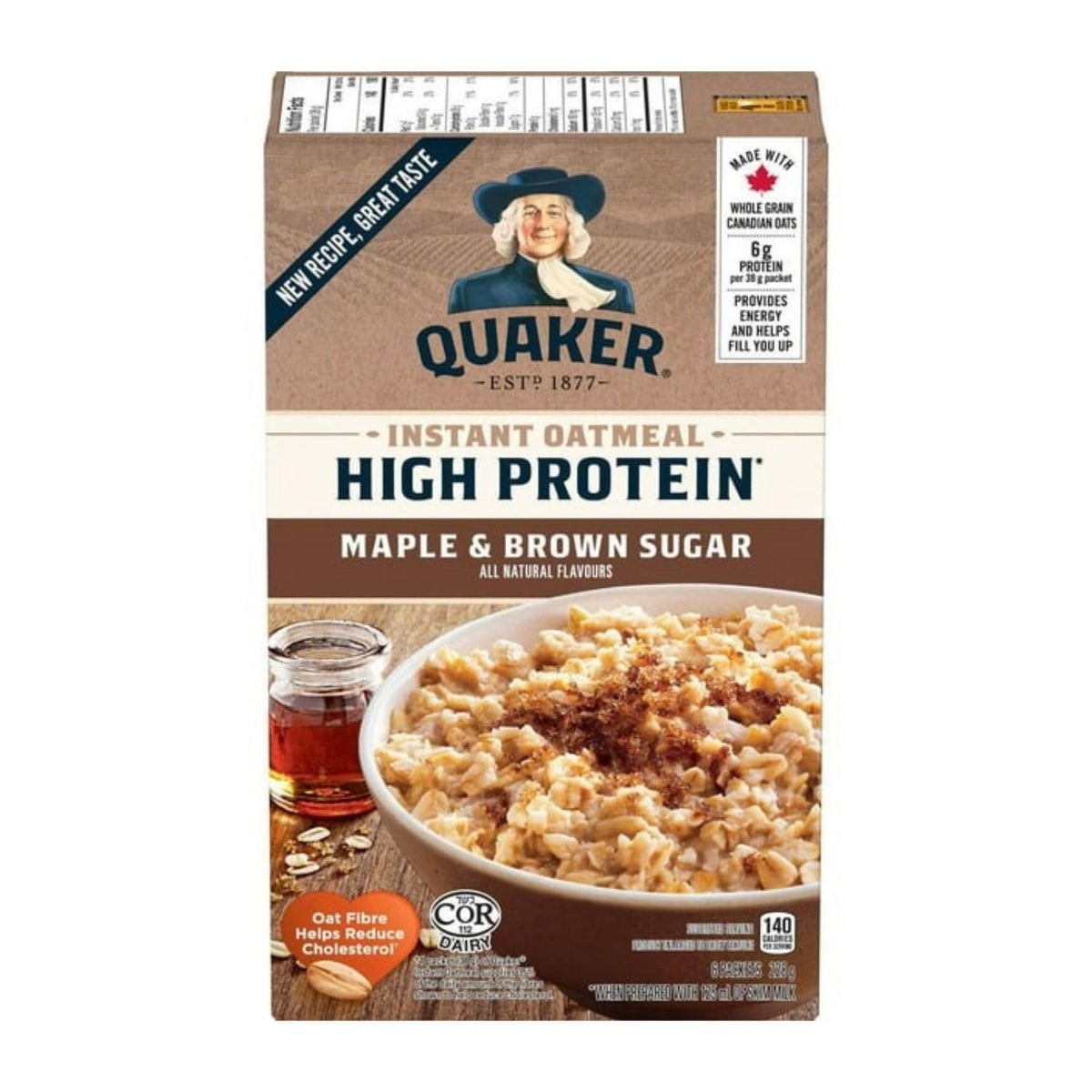 High Protein Maple & Brown Sugar Instant Oatmeal, 8 oz (Pack of 2) Y519