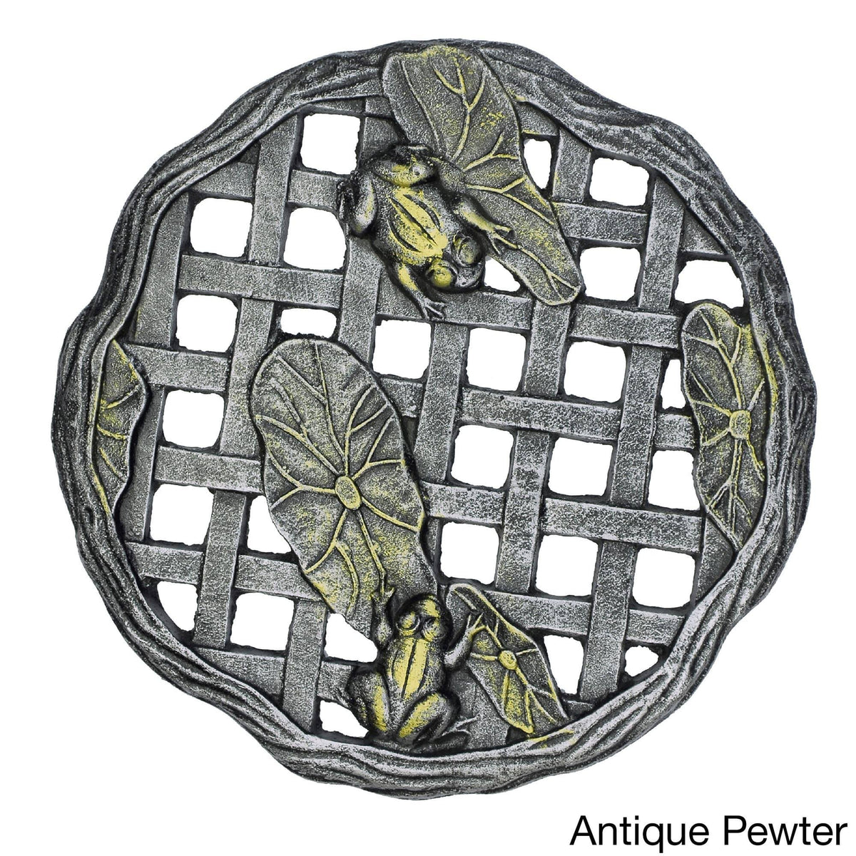 Brown/Black Cast Aluminum Frog Stepping Stone G4286