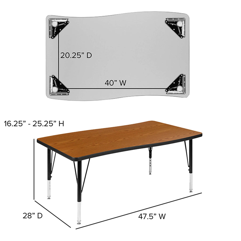 Oak Thermal Laminate Activity Table E824729